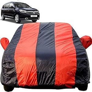 autofact car body cover for renaults lodgy mirror pocket premium fabric triple stiched fully elastic redblue color