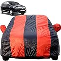 Autofact Car Body Cover for Renaults Lodgy (Mirror Pocket, Premium Fabric, Triple Stiched, Fully Elastic, Red/Blue Color)