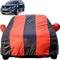 Autofact Car Body Cover for Tata Hexa (Mirror Pocket, Premium Fabric, Triple Stitched, Fully Elastic, Red/Blue Color)