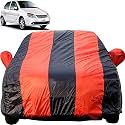 Autofact Car Body Cover for Tata Indica (Mirror Pocket, Premium Fabric, Triple Stiched, Fully Elastic, Red/Blue Color)