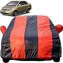 Autofact Car Body Cover for Tata Manza (Mirror Pocket, Premium Fabric, Triple Stiched, Fully Elastic, Red/Blue Color)