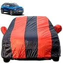 Autofact Car Body Cover for Tata Punch (Mirror Pocket, Premium Fabric, Triple Stiched, Fully Elastic, Red/Blue Color)