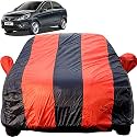 Autofact Car Body Cover for Tata Zest (Mirror Pocket, Premium Fabric, Triple Stiched, Fully Elastic, Red/Blue Color)