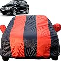 Autofact Car Body Cover for Toyota Etios Cross (Mirror Pocket, Premium Fabric, Triple Stiched, Fully Elastic, Red/Blue Color)
