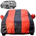 Autofact Car Body Cover for Toyota Innova Hycross (Mirror Pocket, Premium Fabric, Triple Stiched, Fully Elastic, Red/Blue Color)
