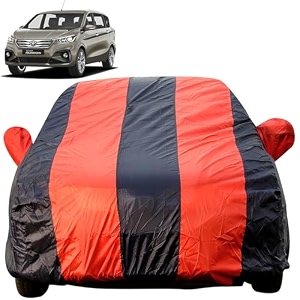 autofact car body cover for toyota rumion mirror pocket premium fabric triple stiched fully elastic redblue color