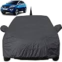 Autofact Nexon Dustproof Car Cover with Mirror &amp; Antenna Pockets, Grey Color, Taffeta Polyster,Triple Stitched, Compatible with Tata Nexon Car Cover (2017 to 2024), Nexon Car Accessories