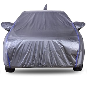 autofact 210d superduper waterproof car cover for volkswagen vento  mirror amp antenna pockets uv amp heat resistant windproof scratchproof amp dustproof grey color