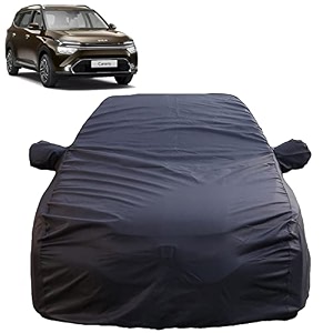 autofact waterproof car body cover compatible with kia carens 2022 with mirror pockets aquashield softguard fabric long lasting strong durable material grey color
