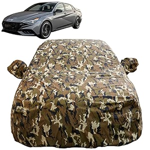 autofact waterproof car body cover compatible with hyundai new verna 2023 with mirror pockets camouflage design