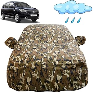 autofact waterproof car body cover compatible with renaults lodgy 2015 to 2016 with mirror pockets camouflage design