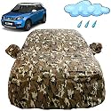 Autofact Waterproof Car Body Cover Compatible with Maruti Brezza (2022) with Mirror Pockets (Camouflage Design)