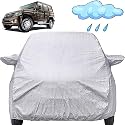 Autofact Waterproof Car Body Cover Compatible with Mahindra Bolero (2011 to 2021) with Mirror Pockets (Shinning Silver).