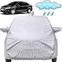 Autofact Waterproof Car Body Cover Compatible with Volkswagen Vento (2010 to 2021) with Mirror and Antenna Pockets (Shinning Silver)