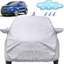 Autofact Waterproof Car Body Cover Compatible with Ford Ecosport (2013 to 2021) with Mirror and Antenna Pockets (Shinning Silver)