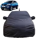 Autofact Waterproof Car Body Cover Compatible with Chevrolet Enjoy with Mirror Pockets, AquaShield SoftGuard Fabric, Long Lasting Strong Durable Material, Grey Color