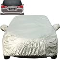 Autofact Waterproof Car Body Cover with Mirror Pockets Compatible for Toyota Innova Crysta (Triple Stitched, Bottom Fully Elastic, Light Grey 2 X 2 Matty)