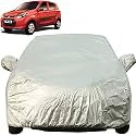 Autofact Waterproof Car Body Cover with Mirror Pockets Compatible for Maruti Alto 800 (Triple Stitched, Bottom Fully Elastic, Light Grey 2 X 2 Matty)