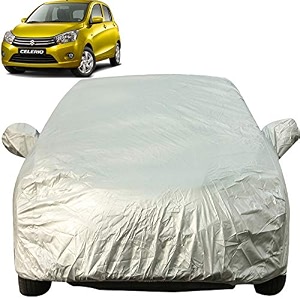 autofact waterproof premium silver matty triple stitched car body cover with mirror pocket for maruti celerio