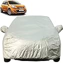 Autofact Waterproof Premium Silver Matty Triple Stitched Car Body Cover with Mirror Pocket for Nissan Micra