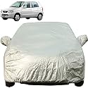 Autofact Waterproof Premium Silver Matty Triple Stitched Car Body Cover with Mirror Pocket for Maruti Alto Old Model (2000 to 2014)