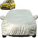 Autofact Waterproof Premium Silver Matty Triple Stitched Car Body Cover with Mirror Pocket for Maruti Celerio