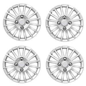 car 14 inch cam-d wheel cap press type fitting set of 4 silver for ford figo type 1 2010-2014