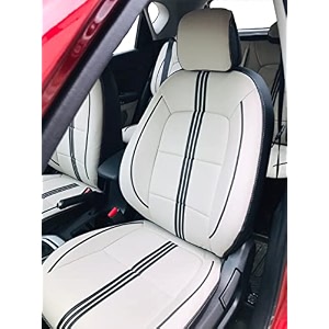 neptune napa u strip design leather car seat cover neptune napa moon grey black tata nexon