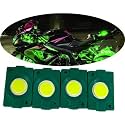 AUTOFRILL car accessories 4 Pcs Universal Patch Light Fancy Light for Bike Car Led Light car light interior bike light Body Lights for Car Motorbike Van Truck (Green)