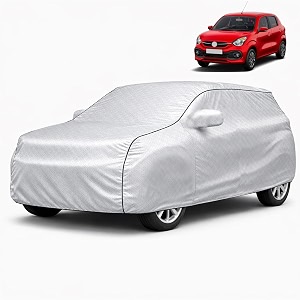autofy car cover waterproof silvertech for maruti celerio year 2021 onwards - celerio car cover dust amp uv protection celerio car body cover with mirror pocket soft cotton lining
