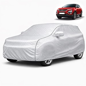 autofy car cover waterproof silvertech for tata harrier year 2019 onwards - harrier car cover dust amp uv protection harrier car body cover with mirror pocket soft cotton lining