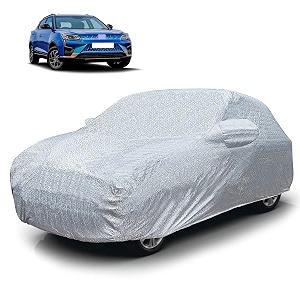 autofy car cover waterproof silvertech for xuv400 ev year 2023 onwards - xuv400 ev car cover dust amp uv protection xuv400 ev car body cover with mirror pocket soft cotton lining