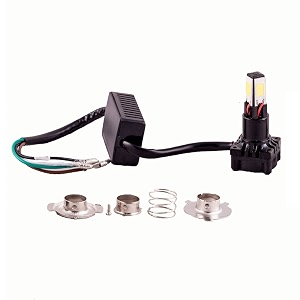autofy metal universal h4 m4 cyt led headlight bulb ultra bright light smd cree for all bikes motorcycle with fan technology 30w white light single unit