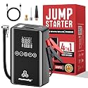 Autofy VoltX 4-in-1 Car Jump Starter - 150PSi Car Tyre Inflator Pump Deflator - Powerbank - LED Torch - 8000mAH Battery - for Cars (Up to 6000cc) - 22mm Cylinder Most Heavy Duty [2 Years WARRANT'Y]