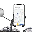 B29 Mobile Holder for Bikes or Bike Mobile Holder for Maps and GPS Navigation, one Click Locking, Firm Gripping, Anti Shake and Stable Cradle Clamp 360° Rotation Phone Mount (Random Color)