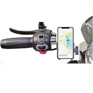 b30 mobile holder for bikes or bike mobile holder for maps and gps navigation one click locking firm gripping anti shake and stable cradle clamp 360 rotation phone mount random color