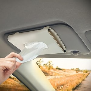 car tissue holder for visor and dashboard - interior accessories sun visor tissue holder stylish car decor beige