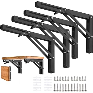 folding shelf brackets 24 inch 4 pcs heavy duty shelf brackets