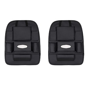 3d car auto seat back multi pocket storage bag organizer holder hanger accessory - black