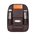 3D Car Auto Seat Back Multi Pocket Storage Bag Organizer Holder Hanger Accessory - Coffee