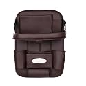 3D Car Auto Seat Back Multi Pocket Storage Bag Organizer with Car Meal Tray - Coffee