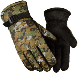 autokraftz full finger winter gloves featuring soft plush fur thermal insulation cycling gloves brown check