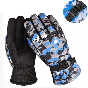 autokraftz full finger winter gloves featuring soft plush fur thermal insulation unisex cycling gloves blue