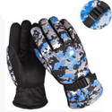 AutoKraftZ Full Finger Winter Gloves Featuring Soft Plush Fur Thermal Insulation Unisex Cycling Gloves (Blue)