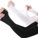 AutoKraftZ Nylon & Cotton Arm sleeves for men & Women|UV Protection Arm sleeve For riding Cycling Gloves (Blck+White)