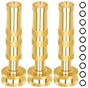 AUTOMAN Garden Hose Nozzle, 100% Metal Construction, 7 Patterns High Pressure Spray, Heavy Duty Water Nozzle for Watering Plants, Washing Cars &amp; Pets (Brass Twist Nozzle-3 Pack)