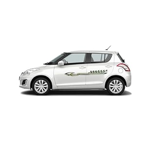 car side decal stickers exterior graphics vinyl printed strips all universal car decorative body multicolored u12_green