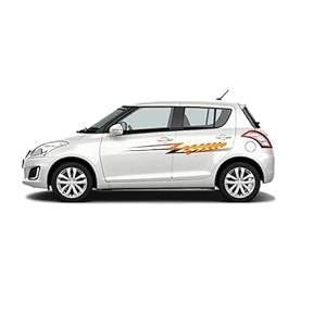 car side decal stickers exterior graphics vinyl printed strips all universal car decorative body multicolored u5_yellow