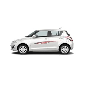 car side decal stickers exterior graphics vinyl printed strips all universal car decorative body multicolored u17_red