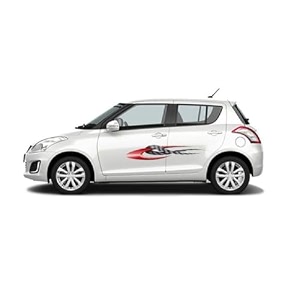 car side decal stickers exterior graphics vinyl printed strips all universal car decorative body multicolored u2_red-self-adhesive
